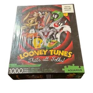 NIB Looney Tunes THAT’S ALL FOLKS Jigsaw Puzzle 1000 Pieces Family Game Night